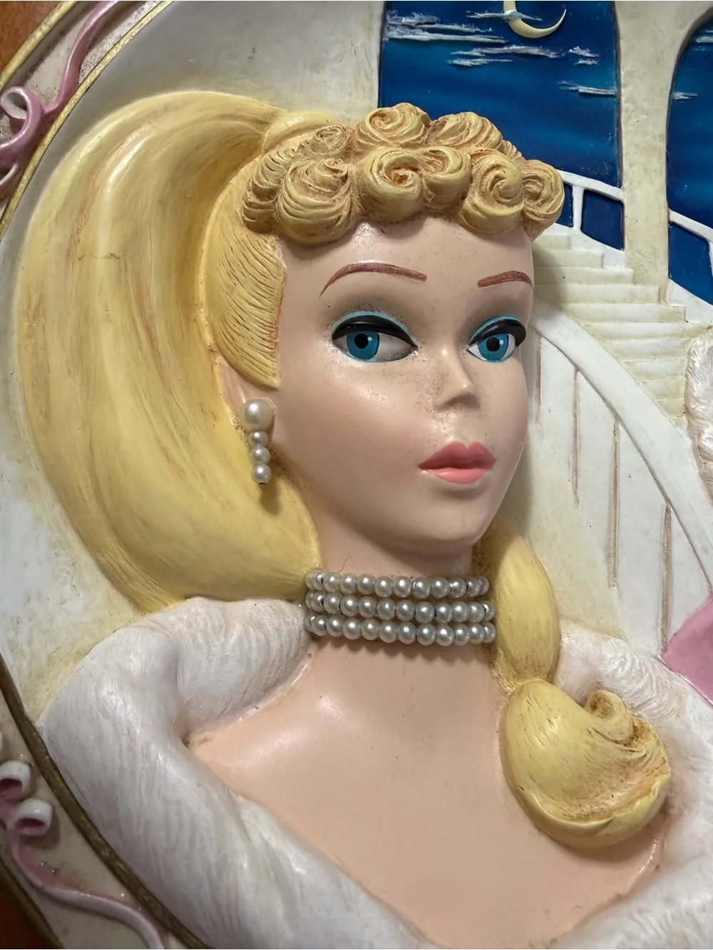 Barbie Pink, Cream & Blue Decorative Wall Plaque